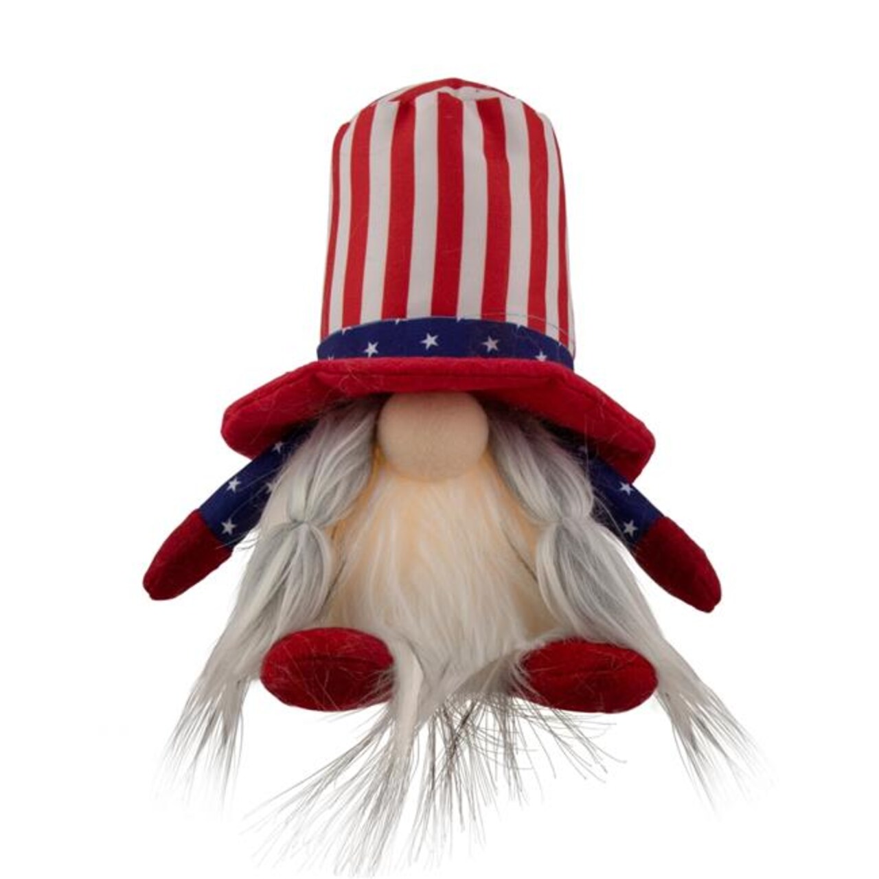 Northlight 35118110 6.75 in. Lighted Americana Girl 4th of July Patriotic Gnome